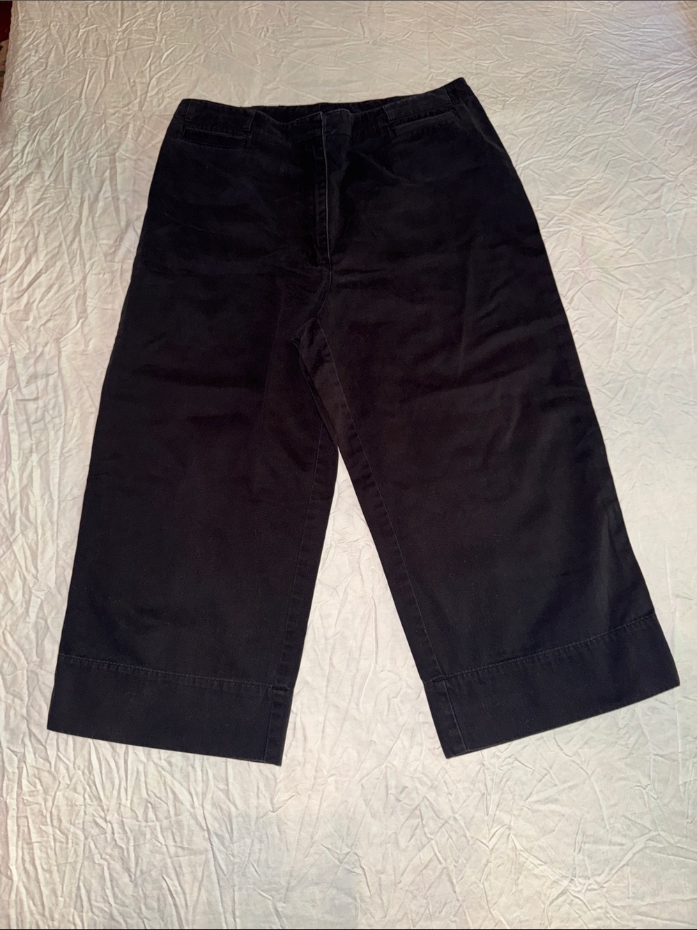 Lauren Ralph Lauren Wide Leg Capri Pants Size 12 Black